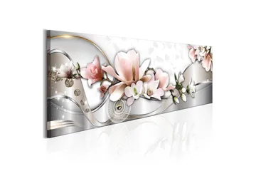 Tavla Summer Ribbon 135X45 Grå|Rosa