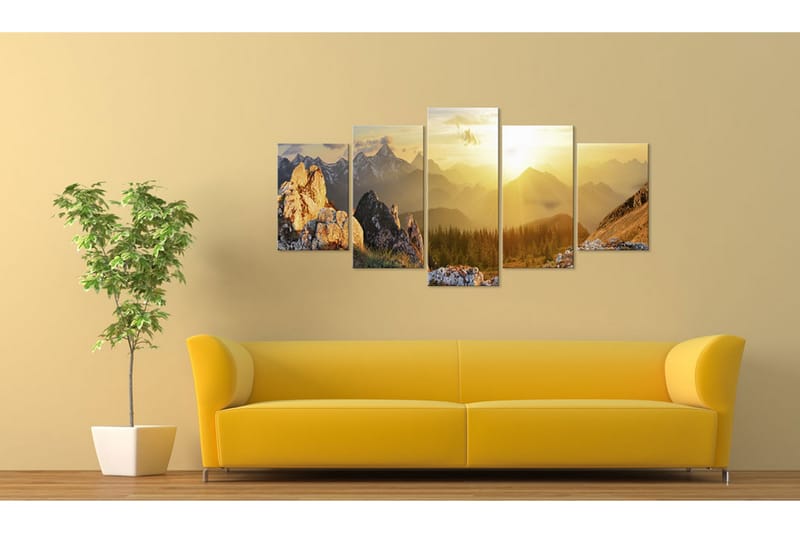 Tavla Sun Salutation 100X50 Beige|Flerfärgad - Artgeist sp. z o. o. - Inredning & dekor - Tavlor & konst - Canvastavla