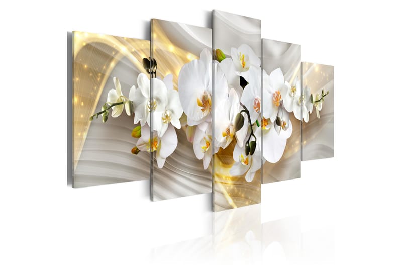 Tavla Sunny Cascade 200X100 Vit|Guld - Artgeist sp. z o. o. - Inredning & dekor - Tavlor & konst - Canvastavla