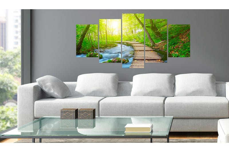 Tavla Sunny Forest 200x100 - Artgeist sp. z o. o. - Inredning & dekor - Tavlor & konst - Canvastavla
