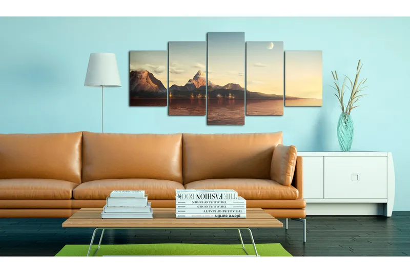 Tavla Sunrise Bergen 200X100 Brun|Blå - Artgeist sp. z o. o. - Inredning & dekor - Tavlor & konst - Canvastavla