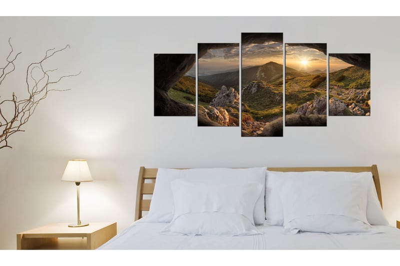 Tavla Sunset In The Valley 100X50 Flerfärgad|Brun - Artgeist sp. z o. o. - Inredning & dekor - Tavlor & konst - Canvastavla