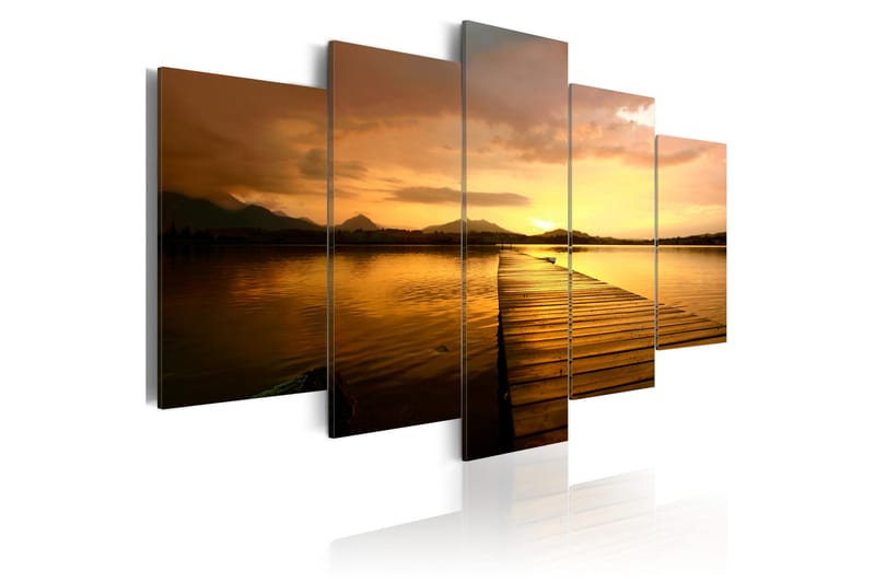 Tavla Sunset Island 200X100 Orange|Brun|Vit, Artgeist sp. z o. o.