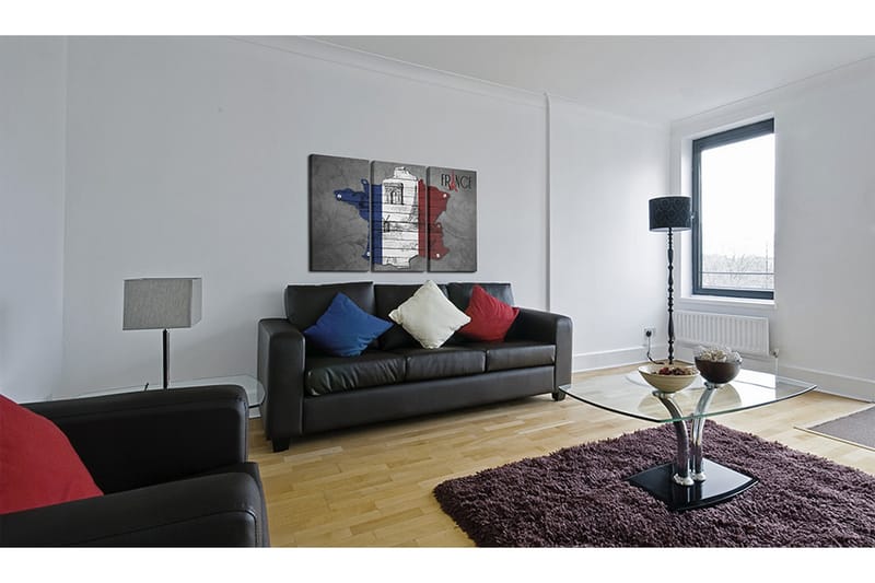 TAVLA Symboler i Frankrike Triptych 90x60 - Artgeist sp. z o. o. - Inredning & dekor - Tavlor & konst - Canvastavla