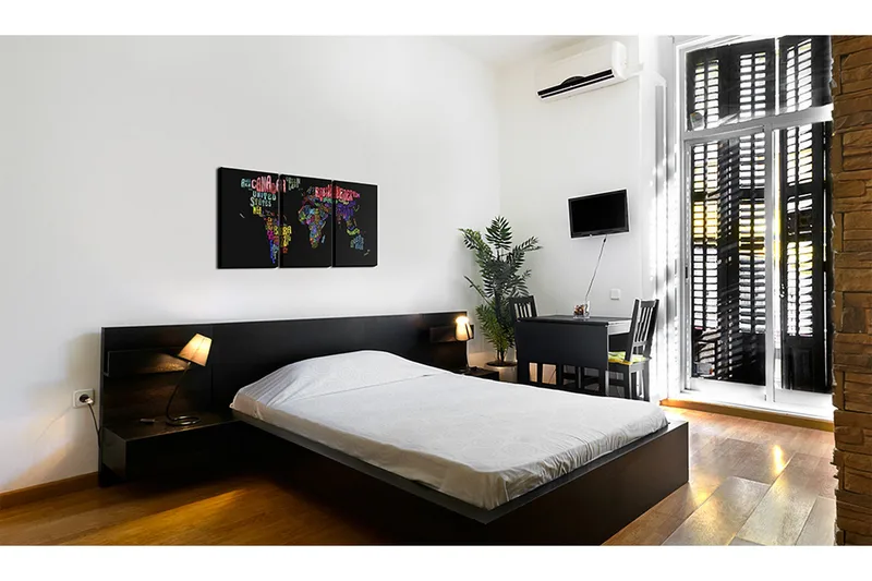 Tavla Text Världskarta 60x30 - Artgeist sp. z o. o. - Inredning & dekor - Tavlor & konst - Canvastavla