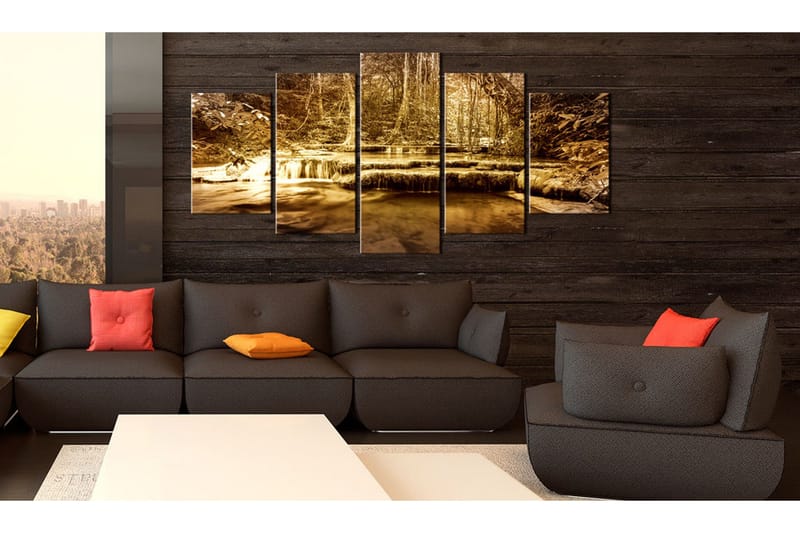 Tavla The Bosom Of Nature Waterfall 200x100 - Artgeist sp. z o. o. - Inredning & dekor - Tavlor & konst - Canvastavla