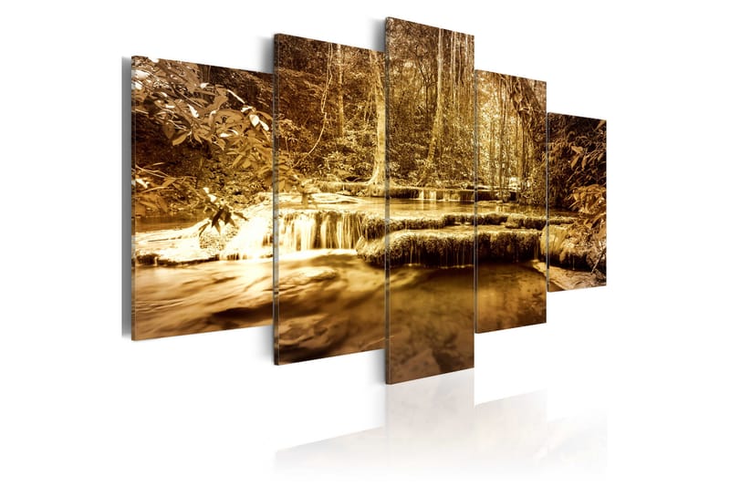 Tavla The Bosom Of Nature Waterfall 200X100 Brun|Vit - Artgeist sp. z o. o. - Inredning & dekor - Tavlor & konst - Canvastavla