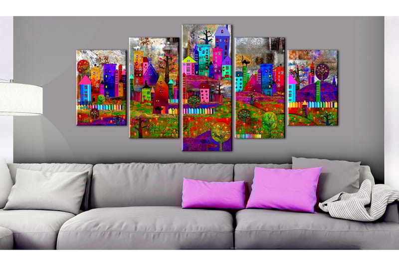 Tavla The City Of Expression 100X50 Flerfärgad - Artgeist sp. z o. o. - Inredning & dekor - Tavlor & konst - Canvastavla