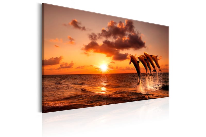 TAVLA The Dolphin's Dance 120x80 - Artgeist sp. z o. o. - Inredning & dekor - Tavlor & konst - Canvastavla