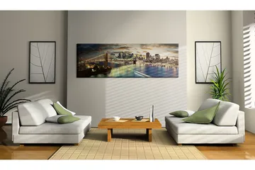 Tavla The East River At Night 135x45 cm - Inredning & dekor - Tavlor & konst - Canvastavla