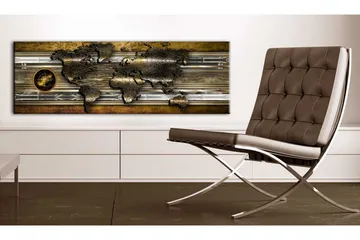 Tavla The Golden Map 135x45 - Artgeist sp. z o. o. - Inredning & dekor - Tavlor & konst - Canvastavla