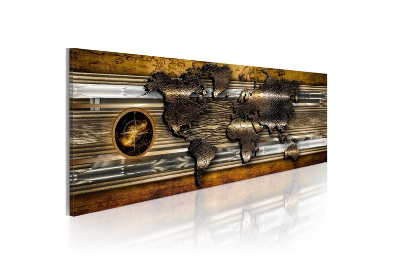 Tavla The Golden Map 150x50, Artgeist sp. z o. o.