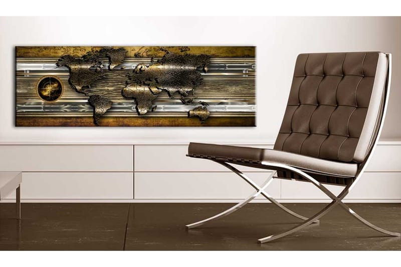 Tavla The Golden Map 150x50 - Artgeist sp. z o. o. - Inredning & dekor - Tavlor & konst - Canvastavla