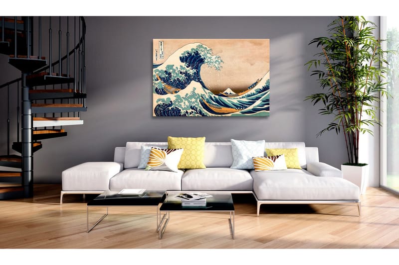 TAVLA The Great Wave off Kanagawa (Reproduction) 120x80 - Artgeist sp. z o. o. - Canvastavla