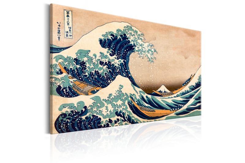 TAVLA The Great Wave off Kanagawa (Reproduction) 90x60 - Artgeist sp. z o. o. - Canvastavla