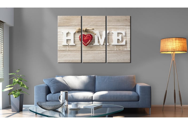 Tavla The Heart Of The Home 90X60 Beige|Röd - Artgeist sp. z o. o. - Inredning & dekor - Tavlor & konst - Canvastavla