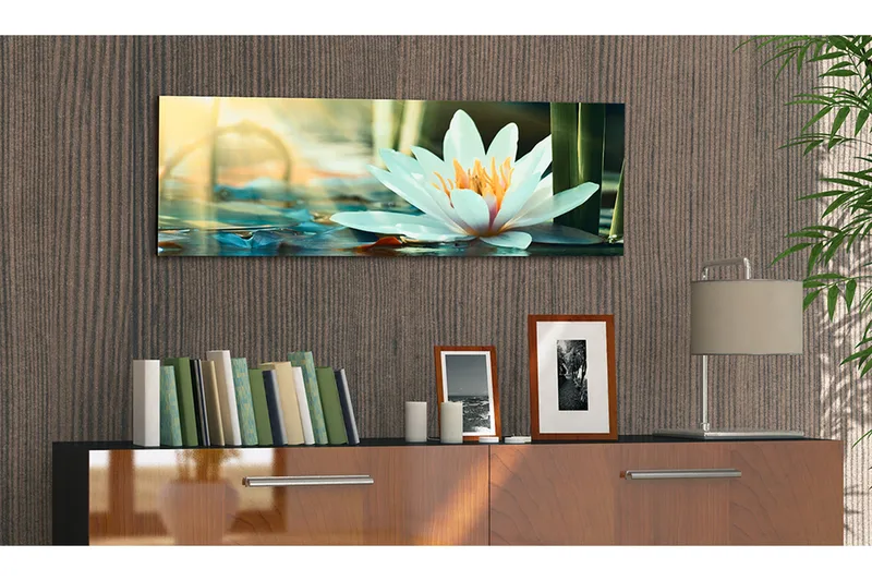 Tavla The Lake Of Lotus 150X50 Flerfärgad - Artgeist sp. z o. o. - Inredning & dekor - Tavlor & konst - Canvastavla