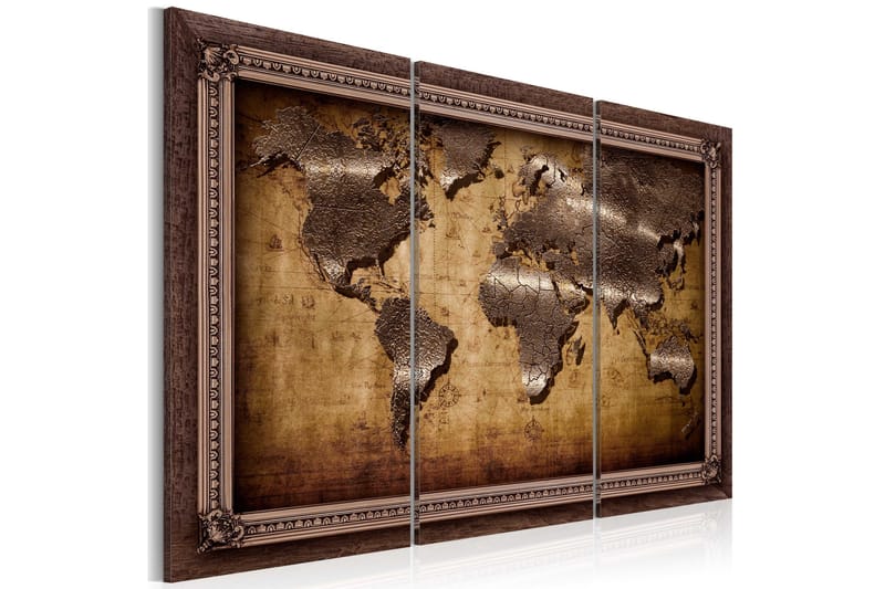 Tavla The Map In A Frame 120x80, Artgeist sp. z o. o.