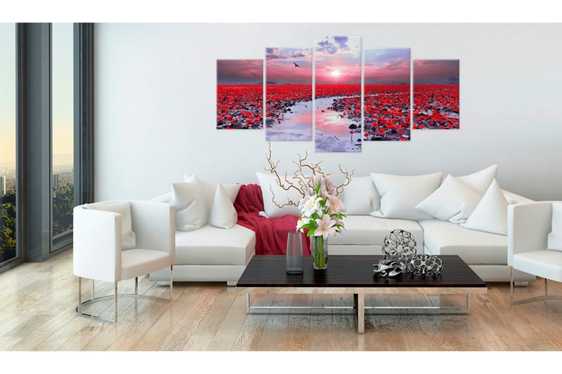 Tavla The River Of Love 200X100 Röd - Artgeist sp. z o. o. - Inredning & dekor - Tavlor & konst - Canvastavla