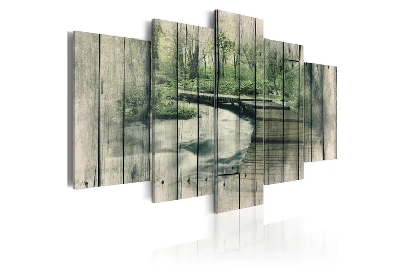 Tavla The River Of Secrets 200X100 Grön|Grå|Beige - Artgeist sp. z o. o. - Inredning & dekor - Tavlor & konst - Canvastavla