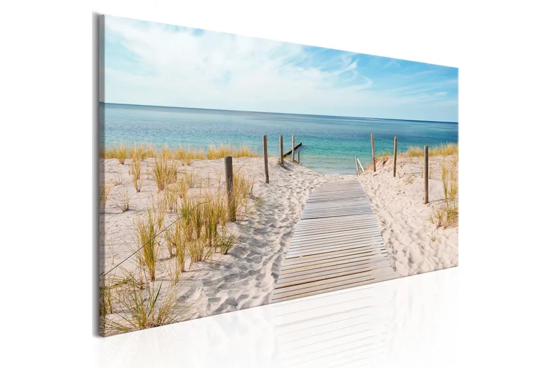 Tavla The Silence Of The Sea 135X45 Flerfärgad|Beige|Blå - Artgeist sp. z o. o. - Inredning & dekor - Tavlor & konst - Canvastavla