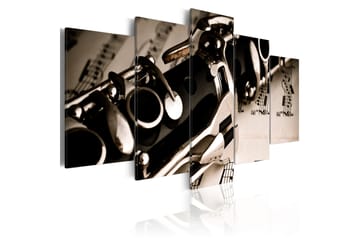 Tavla The Sound Of A Clarinet 200X100 Svart|Vit
