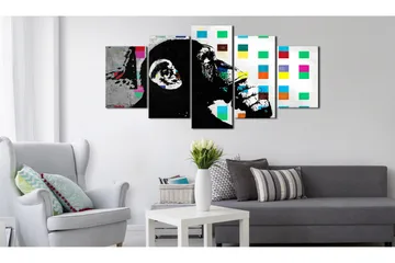 Tavla The Thinker Monkey Banksy 100x50 - Artgeist sp. z o. o. - Inredning & dekor - Tavlor & konst - Canvastavla
