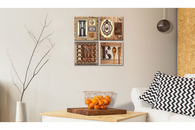 TAVLA There is no place like home 60x60 - Artgeist sp. z o. o. - Inredning & dekor - Tavlor & konst - Canvastavla