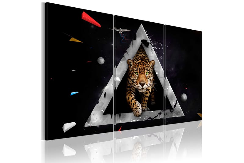 Tavla Tiger Inkommande! 120X80 Vit|Svart - Artgeist sp. z o. o. - Inredning & dekor - Tavlor & konst - Canvastavla