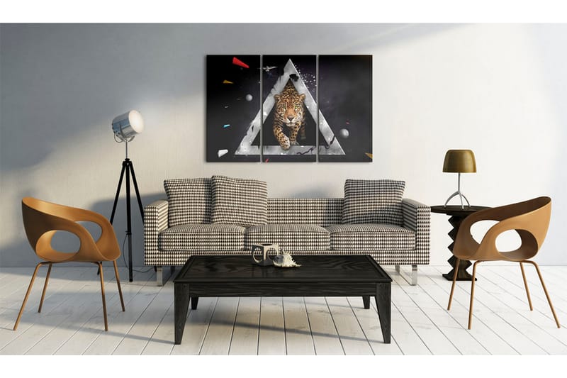 Tavla Tiger Inkommande! 120X80 Vit|Svart - Artgeist sp. z o. o. - Inredning & dekor - Tavlor & konst - Canvastavla