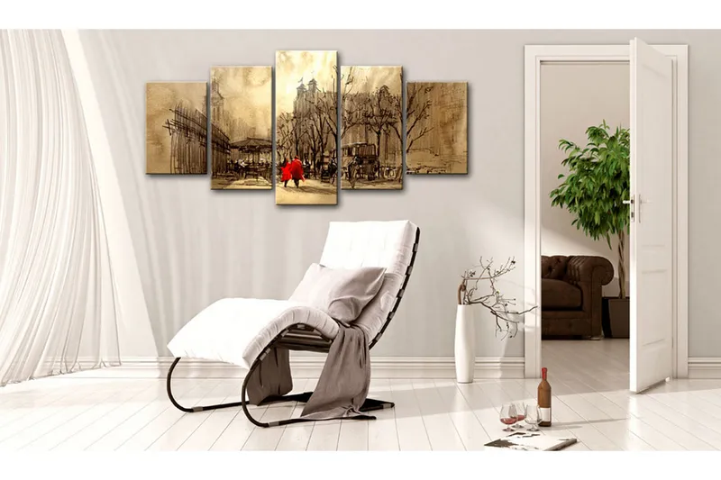 Tavla Time Travels 200X100 Brun|Beige - Artgeist sp. z o. o. - Inredning & dekor - Tavlor & konst - Canvastavla