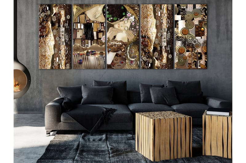 Tavla Together Forever 5 Parts Narrow 225x90 - Artgeist sp. z o. o. - Inredning & dekor - Tavlor & konst - Canvastavla