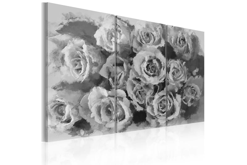 Tavla Tolv Roses Triptych 60X40 Grå - Artgeist sp. z o. o. - Inredning & dekor - Tavlor & konst - Canvastavla