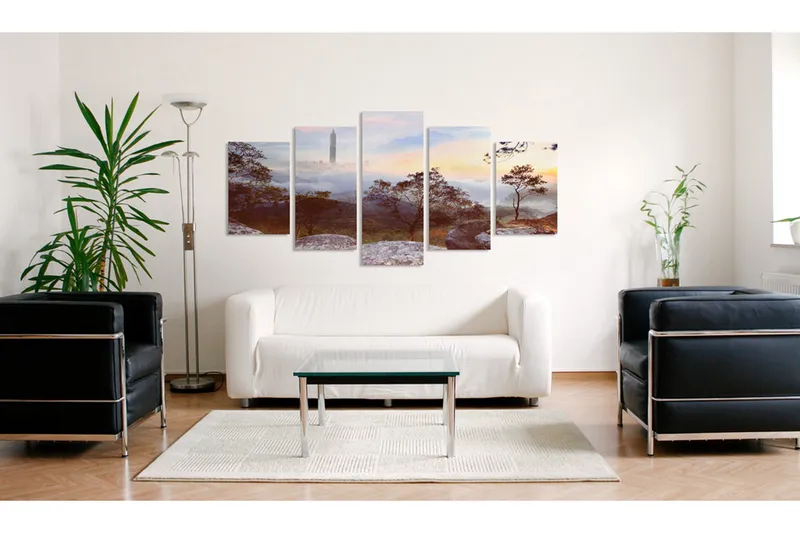 Tavla Tower And Horizon 100X50 Flerfärgad|Vit - Artgeist sp. z o. o. - Inredning & dekor - Tavlor & konst - Canvastavla