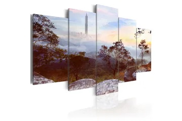 Tavla Tower And Horizon 200X100 Brun|Blå