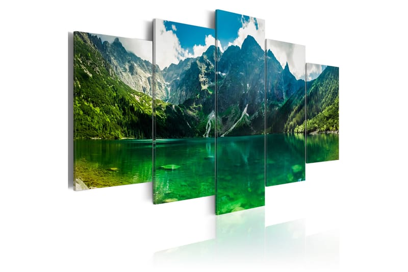 Tavla Tranquility In The Mountains 200X100 Grön|Flerfärgad - Artgeist sp. z o. o. - Inredning & dekor - Tavlor & konst - Canvastavla
