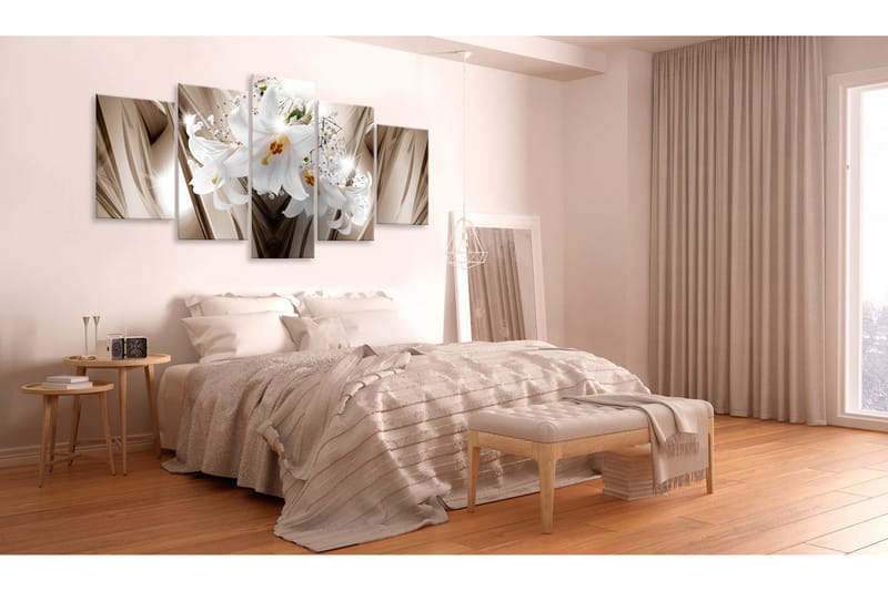 Tavla Trapped Lily 200X100 Vit|Beige|Brun - Artgeist sp. z o. o. - Inredning & dekor - Tavlor & konst - Canvastavla
