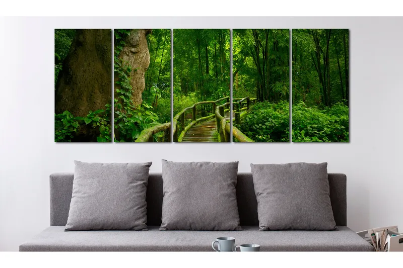 Tavla Travel The Unknown 225X90 Grön - Artgeist sp. z o. o. - Inredning & dekor - Tavlor & konst - Canvastavla