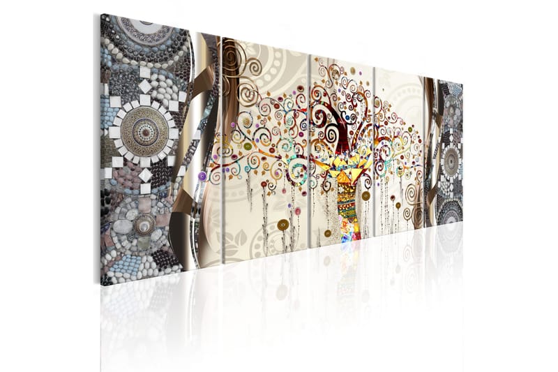 Tavla Tree And Mosaic 225X90 Flerfärgad - Artgeist sp. z o. o. - Inredning & dekor - Tavlor & konst - Canvastavla