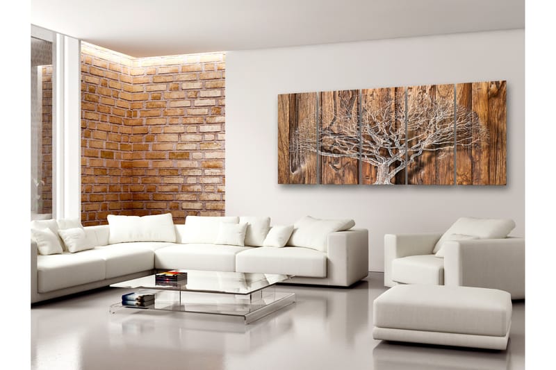 Tavla Tree Chronicle 5 Parts Narrow 200X80 Brun - Artgeist sp. z o. o. - Inredning & dekor - Tavlor & konst - Canvastavla