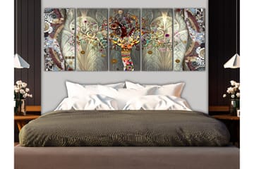 Tavla Tree Of Life 5 Parts Narrow 225x90 - Artgeist sp. z o. o. - Inredning & dekor - Tavlor & konst - Canvastavla