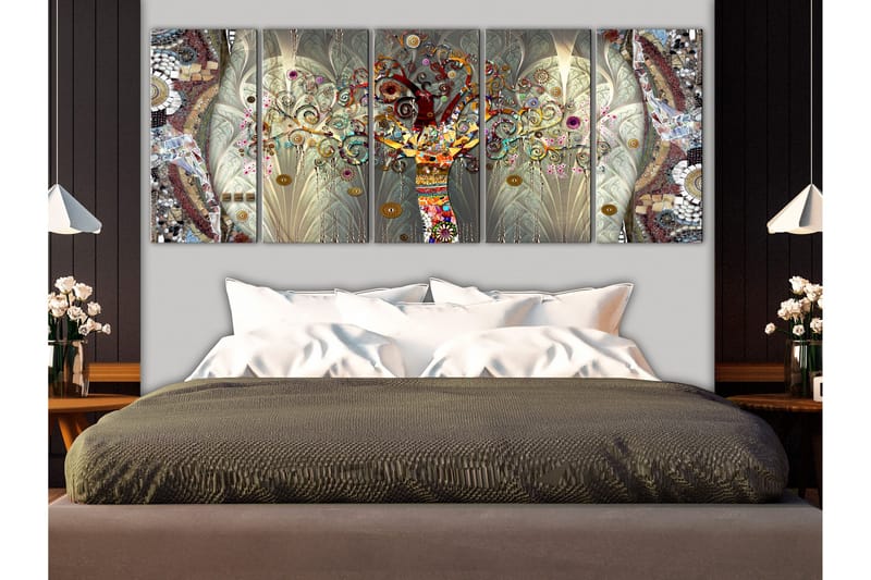 Tavla Tree Of Life 5 Parts Narrow 225x90 - Artgeist sp. z o. o. - Inredning & dekor - Tavlor & konst - Canvastavla