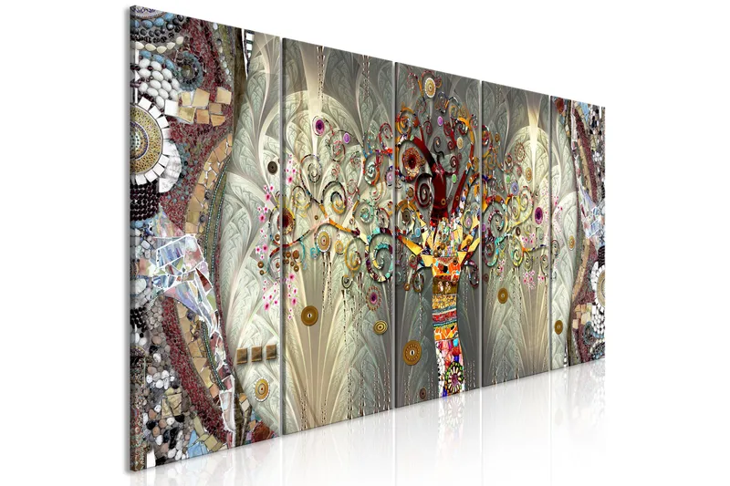 Tavla Tree Of Life 5 Parts Narrow 225x90 - Artgeist sp. z o. o. - Inredning & dekor - Tavlor & konst - Canvastavla