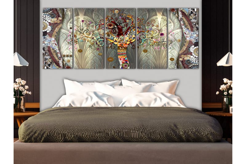 Tavla Tree Of Life 5 Parts Narrow 225X90 Flerfärgad - Artgeist sp. z o. o. - Inredning & dekor - Tavlor & konst - Canvastavla