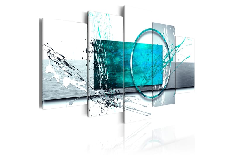 Tavla Turquoise Expression 100X50 Blå|Grå - Artgeist sp. z o. o. - Inredning & dekor - Tavlor & konst - Canvastavla