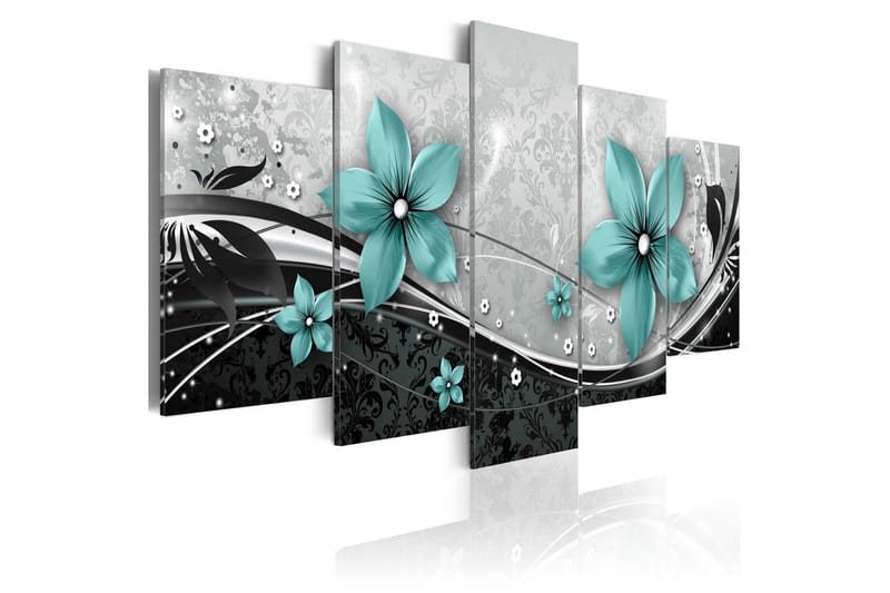 Tavla Turquoise Flower Of Night 200x100, Artgeist sp. z o. o.