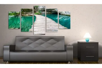 Tavla Turquoise Lake 100x50 - Artgeist sp. z o. o. - Inredning & dekor - Tavlor & konst - Canvastavla
