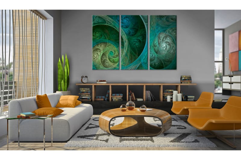 Tavla Turquoise Oriental Inspiration 60X40 Grön|Blå - Artgeist sp. z o. o. - Inredning & dekor - Tavlor & konst - Canvastavla