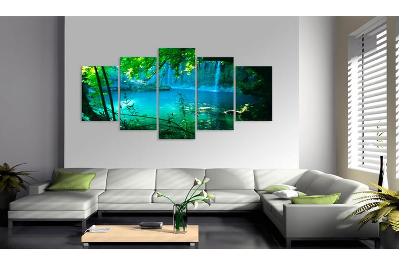 Tavla Turquoise Seclusion 200X100 Grön|Vit - Artgeist sp. z o. o. - Inredning & dekor - Tavlor & konst - Canvastavla