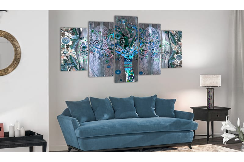 Tavla Twisted Tree 100X50 Blå|Flerfärgad - Artgeist sp. z o. o. - Inredning & dekor - Tavlor & konst - Canvastavla